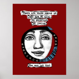 Ze was niet zo'n Poster muur-kunst