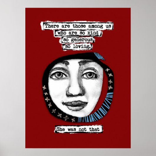 Ze was niet zo'n Poster muur-kunst (Voorkant)