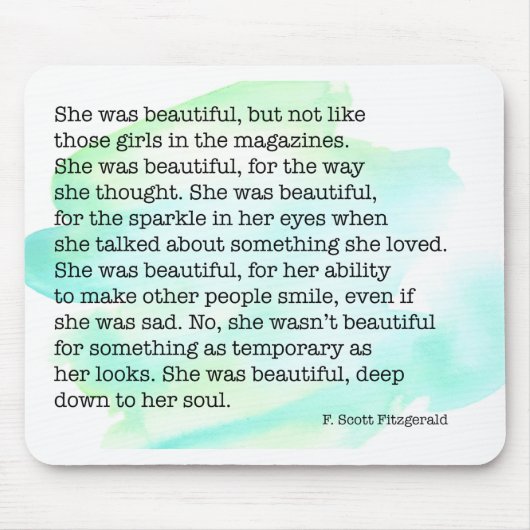 Ze was prachtig muismat (Voorkant)