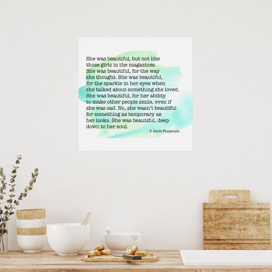 Ze was prachtig poster (Keuken)