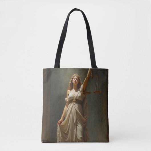 Ze weegt met haar ogen dicht tote bag (Voorkant)
