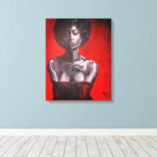 Ze weet het - Canvas schilderij (Insitu (Houten vloer))