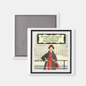 'Ze weigerde' retro magneet (Voorkant / Achterkant)