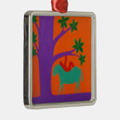 Ze werd door de Paard van 2003 overspoeld Metalen Ornament (Rechts)