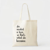 Ze werd een held tote bag (Voorkant)