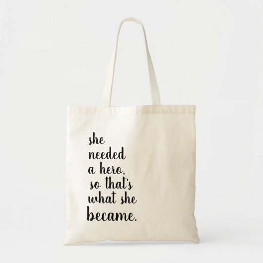 Ze werd een held tote bag (Voorkant)