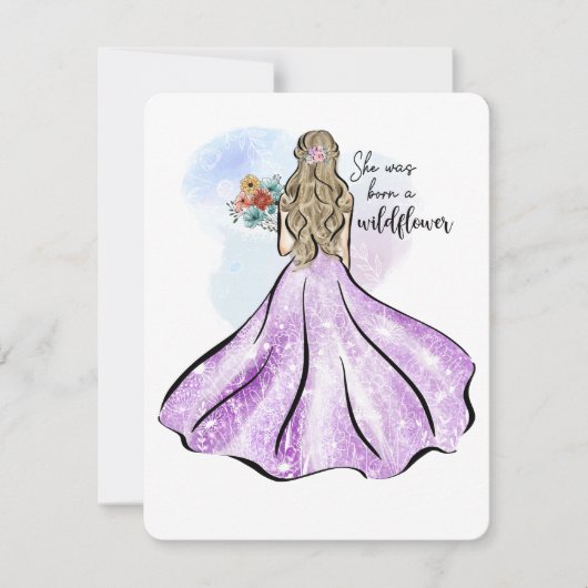 ze werd geboren als een soort positieve cadeautjes feestdagenkaart (Voorkant)