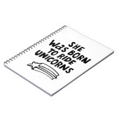 Ze werd geboren in Ride Unicorns Notitieboek (Linkerzijde)