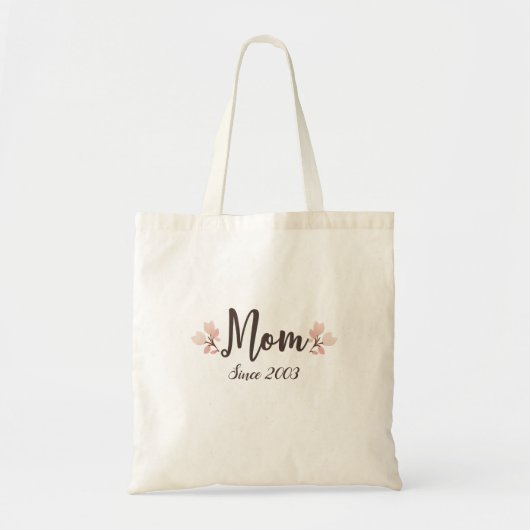 Ze werd moeder in [jouw jaar] Laat het iedereen we Tote Bag (Voorkant)
