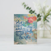 Ze werd op een dag wakker, geen excuus meer voor c briefkaart (Staand voorkant)