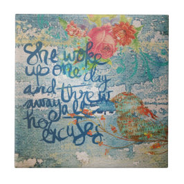 Ze werd op een dag wakker, geen excuus meer voor c tegeltje