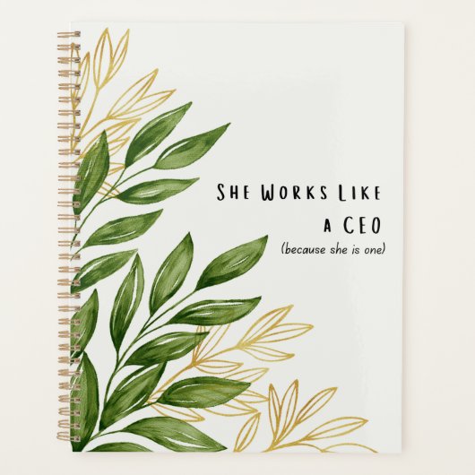 Ze Werkt Als Een CEO - Dagelijkse Planner (Voorkant)