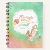 Ze werkt graag met haar handen breien notitieboek (Voorkant)