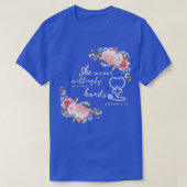 Ze werkt graag met haar handen Proverbs 3113 N T-shirt (Design voorkant)