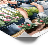 Ze werkt met gewillige handen Christelijke muurkun Poster (Hoek)