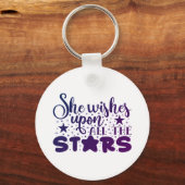 Ze wil alle sterren in de gaten houden sleutelhanger (Voorkant)