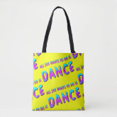 Ze wil alleen dansen op gele Canvas tas (Voorkant)
