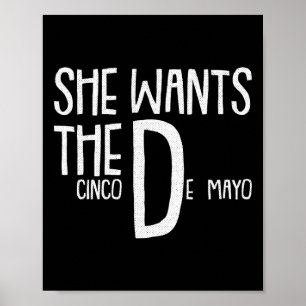 Ze wil Cinco de Mayo grappige volwassen humor Pun Poster