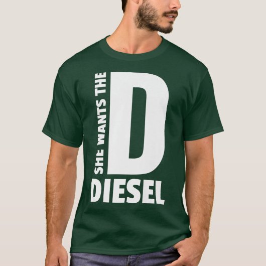 Ze wil D Funny Diesel Lover Truck Coal T-shirt (Voorkant)
