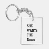 ZE WIL DE D-acrylSleutelhanger Sleutelhanger (Voorkant Links)