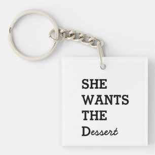 ZE WIL DE D-acrylSleutelhanger Sleutelhanger