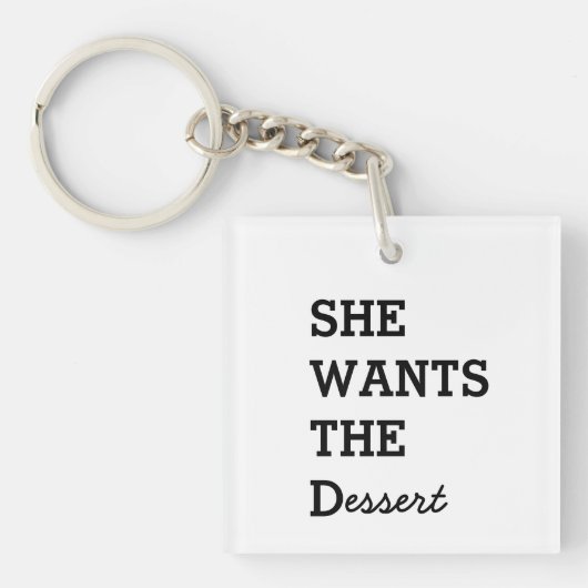 ZE WIL DE D-acrylSleutelhanger Sleutelhanger (Voorkant)