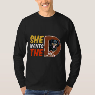 Ze wil de D Dachshund T-shirt