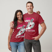 Ze wil de D Dirt Track Racing Girl Auto T-shirt (Unisex)