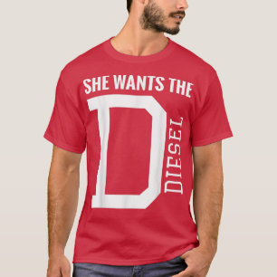 Ze wil de D Funny Diesel Truck Roll Coal T-shirt