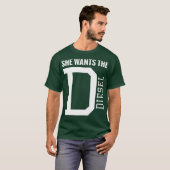Ze wil de D Funny Diesel Truck Roll Coal T-shirt (Voorkant volledig)
