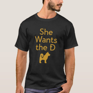 Ze wil de D Funny Dopostkoetter in Meme Doge HODL T-shirt