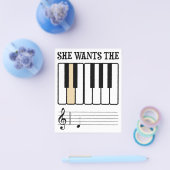 Ze wil de D Piano Muziek Flyer (Enkel)