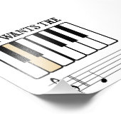 Ze wil de D Piano Muziek Foto Afdruk (Hoek)