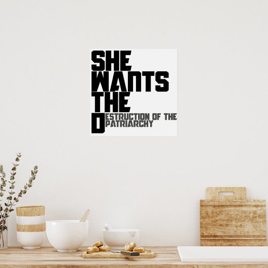 Ze wil de D Poster (Keuken)