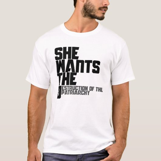 Ze wil de D T-shirt (Voorkant)