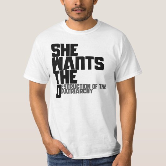 Ze wil de D T-shirt (Voorkant)
