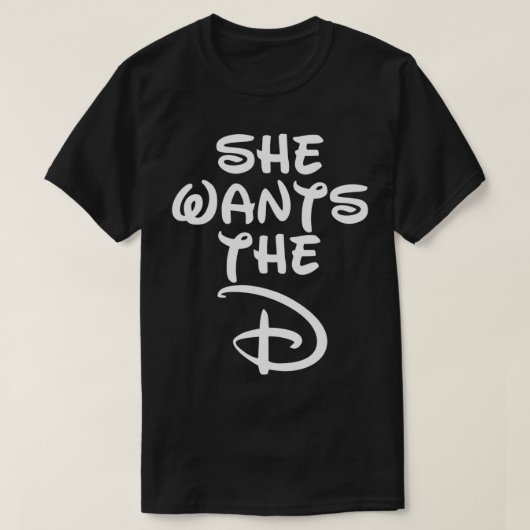 Ze wil de D white Classic T-Shirt (Design voorkant)