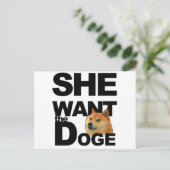 Ze wil de Doge Briefkaart (Staand voorkant)