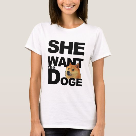 Ze wil de Doge T-shirt (Voorkant)