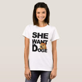 Ze wil de Doge T-shirt (Voorkant volledig)