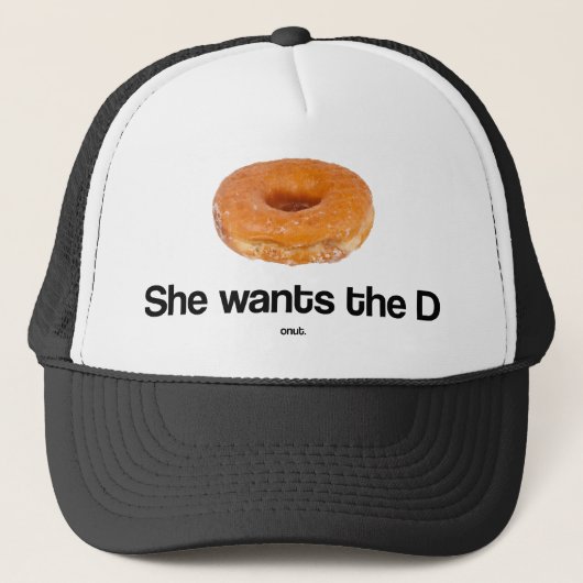 Ze wil de donut trucker pet (Voorkant)
