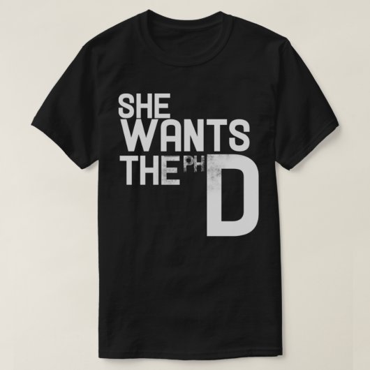 Ze wil een grappige feminist van de PHD T-shirt (Design voorkant)