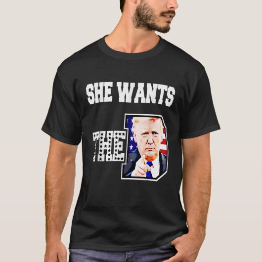 Ze wil het D Donald Trump 2024 T-Shirt (Voorkant)