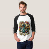 Ze wil het Dragon Stain Glass Design T-shirt (Voorkant volledig)