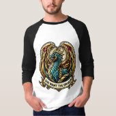 Ze wil het Dragon Stain Glass Design T-shirt (Voorkant)