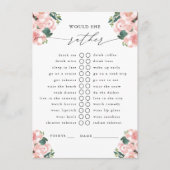 Ze wil liever Boots & Bubbly Party spel Informatiekaartje (Voorkant)