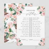 Ze wil liever Boots & Bubbly Party spel Informatiekaartje (Voorkant / Achterkant)