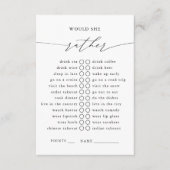 Ze wil liever een feestspel informatiekaartje (Voorkant)