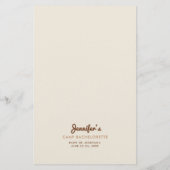 Ze wil liever kamperen Bachelorette Party Game Flyer (Achterkant)