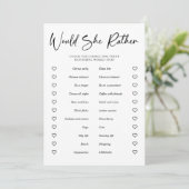 Ze wil liever Vrijgezellenfeest partij spel Kaart (Staand voorkant)